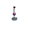 Florida Gators BLACK w/ PINK GEM College Belly Button Navel Ring