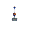 Florida Gators BLUE w/ ORANGE GEM College Belly Button Navel Ring
