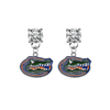 Florida Gators CLEAR Swarovski Crystal Stud Rhinestone Earrings