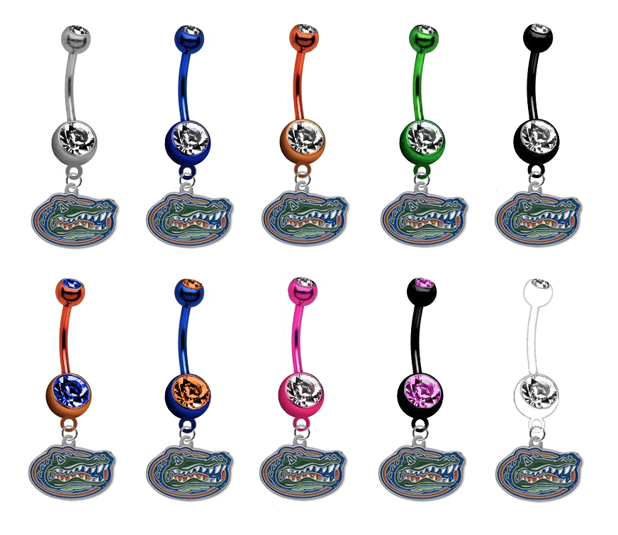 Florida Gators NCAA College Belly Button Navel Ring - Pick Your Color