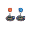 Florida Gators ORANGE & BLUE Swarovski Crystal Stud Rhinestone Earrings