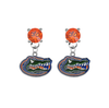 Florida Gators ORANGE Swarovski Crystal Stud Rhinestone Earrings
