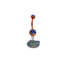 Florida Gators ORANGE w/ BLUE GEM College Belly Button Navel Ring