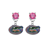 Florida Gators Pink Swarovski Crystal Stud Rhinestone Earrings