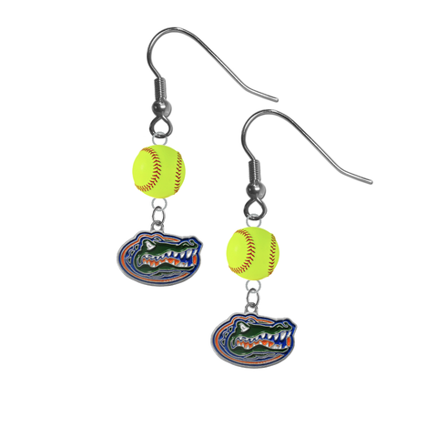 Florida Gators NCAA Fastpitch Softball Dangle Earrings