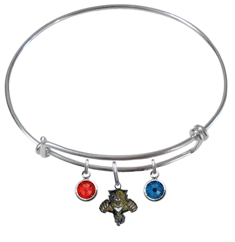 Florida Panthers NHL Expandable Wire Bangle Charm Bracelet