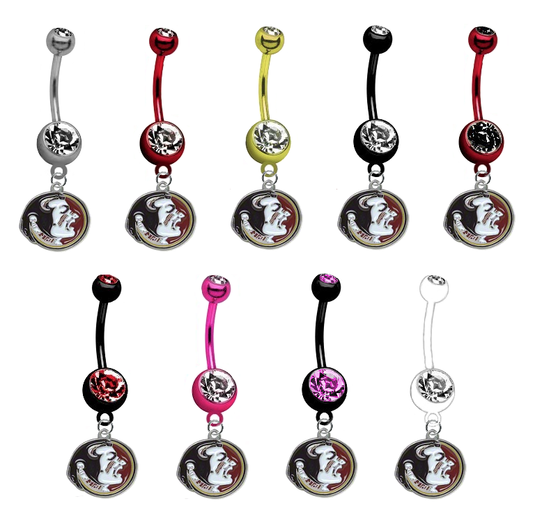 Florida State Seminoles NCAA College Belly Button Navel Ring - Pick Your Color