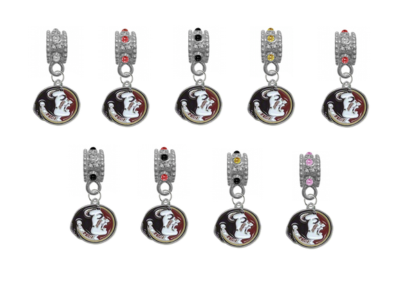 Florida State Seminoles FSU NCAA Crystal Rhinestone European Bracelet Charm