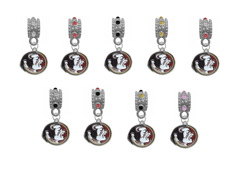 Florida State Seminoles FSU NCAA Crystal Rhinestone European Bracelet Charm
