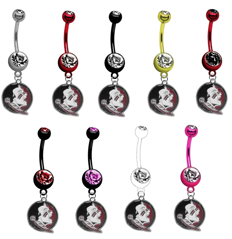 Florida State Seminoles (New Logo) NCAA College Belly Button Navel Ring