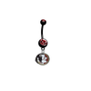 Florida State Seminoles BLACK w/ RED GEM College Belly Button Navel Ring