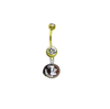 Florida State Seminoles GOLD College Belly Button Navel Ring