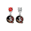 Florida State Seminoles RED & CLEAR Swarovski Crystal Stud Rhinestone Earrings