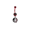 Florida State Seminoles (New Logo) RED w/ BLACK College Belly Button Navel Ring
