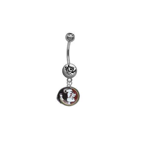 Florida State Seminoles SILVER College Belly Button Navel Ring
