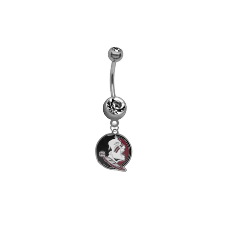 Florida State Seminoles (New Logo) SILVER College Belly Button Navel Ring