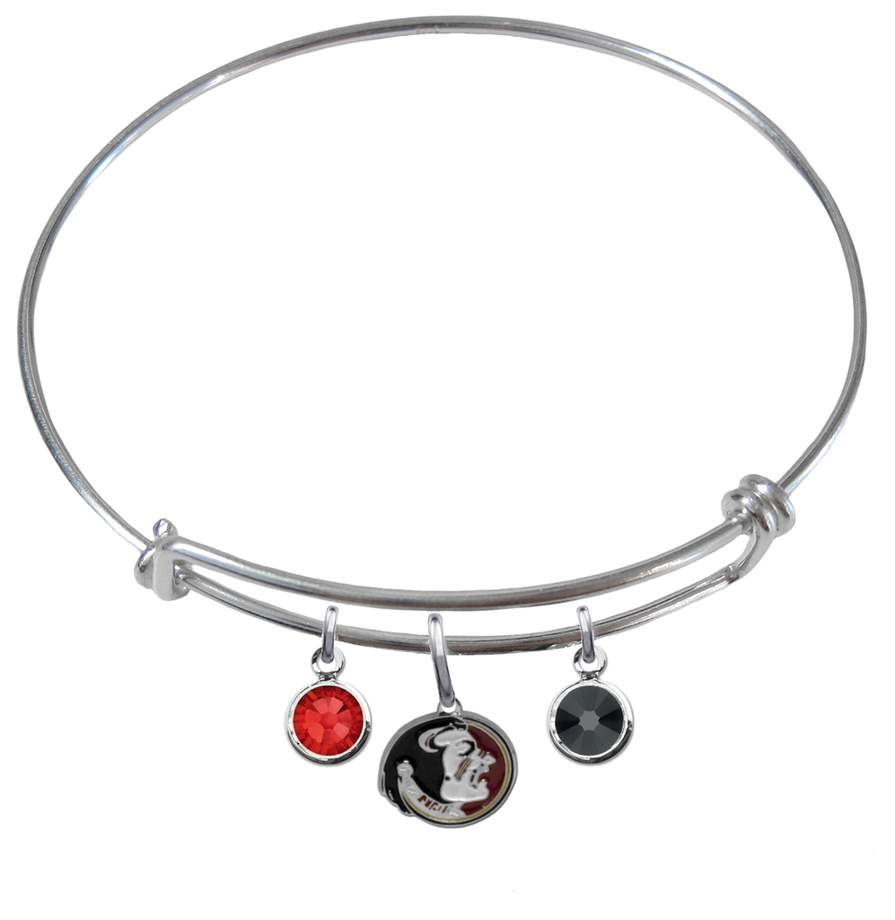 Florida State Seminoles NCAA Expandable Wire Bangle Charm Bracelet