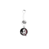 Florida State Seminoles (New Logo) WHITE College Belly Button Navel Ring