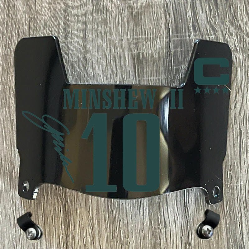 Philadelphia Eagles Gardner Minshew Mini Football Helmet Visor Shield Black Dark Tint w/ Clips - PICK COLOR