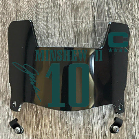 Philadelphia Eagles Gardner Minshew Mini Football Helmet Visor Shield Black Dark Tint w/ Clips - PICK COLOR