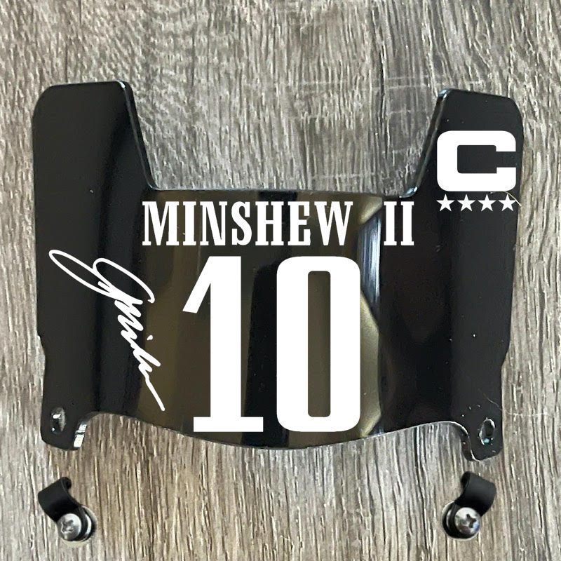 Philadelphia Eagles Gardner Minshew Mini Football Helmet Visor Shield Black Dark Tint w/ Clips - PICK COLOR