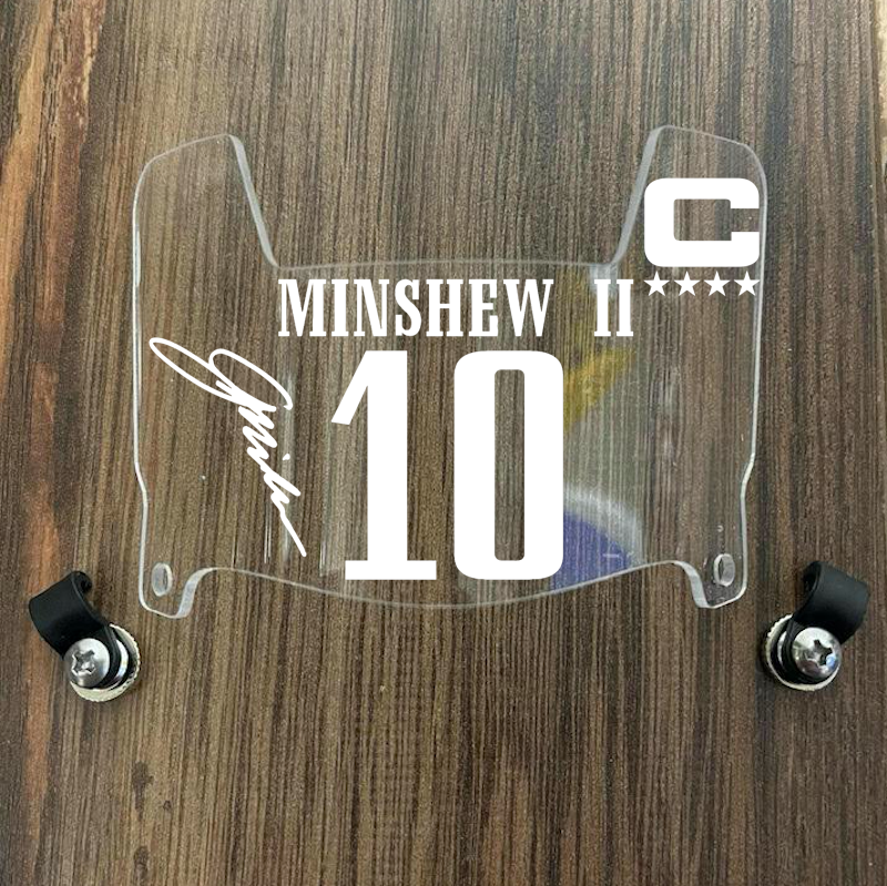 Philadelphia Eagles Gardner Minshew Mini Football Helmet Visor Shield Clear w/ Clips - PICK COLOR
