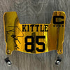 San Francisco 49ers George Kittle Mini Football Helmet Visor Shield Gold Chrome Mirror w/ Clips