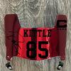 San Francisco 49ers George Kittle Mini Football Helmet Visor Shield Red Chrome Mirror w/ Clips