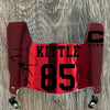 San Francisco 49ers George Kittle Mini Football Helmet Visor Shield Red Chrome Mirror w/ Clips