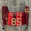 San Francisco 49ers George Kittle Mini Football Helmet Visor Shield Red Chrome Mirror w/ Clips