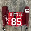 San Francisco 49ers George Kittle Mini Football Helmet Visor Shield Red Chrome Mirror w/ Clips