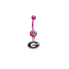 Georgia Bulldogs PINK College Belly Button Navel Ring