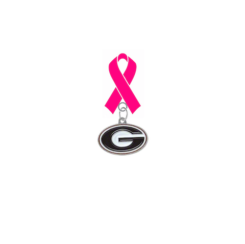 Georgia Bulldogs Breast Cancer Awareness / Mothers Day Pink Ribbon Lapel Pin