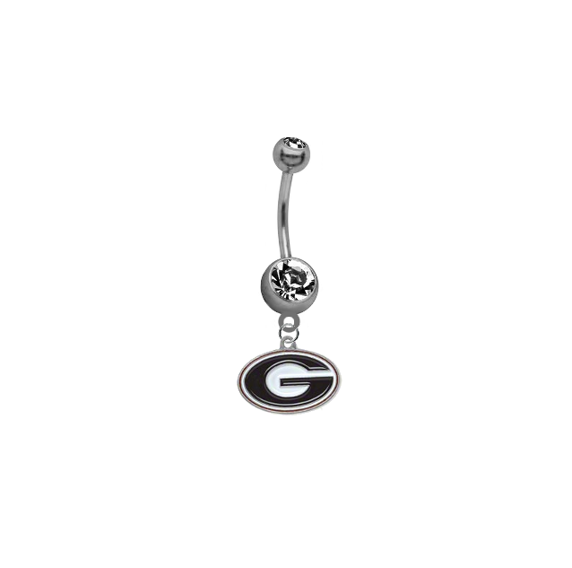 Georgia Bulldogs NCAA College Belly Button Navel Ring