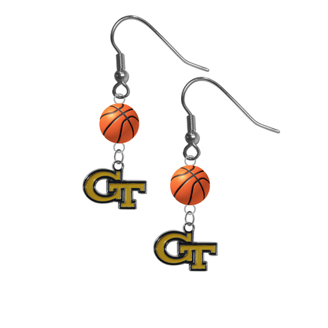 Georgia Tech Yellow Jackets NCAA Basketball Dangle Earrings