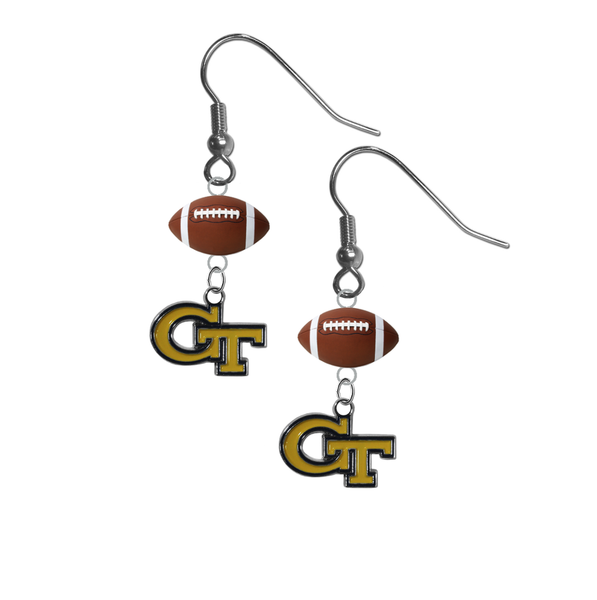 Georgia Tech Yellow Jackets NCAA Football Dangle Earrings