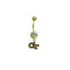 Georgia Tech Yellow Jackets GOLD College Belly Button Navel Ring