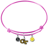 Georgia Tech Yellow Jackets NCAA Pink Expandable Wire Bangle Charm Bracelet