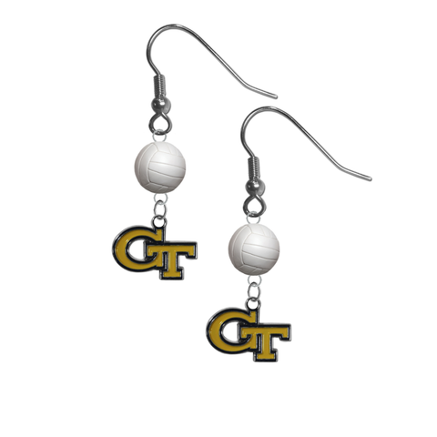 Copy of Georgia Tech Yellow Jackets NCAA Volleyball Dangle Earrings