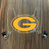Green Bay Packers Mini Football Helmet Visor Shield Clear w/ Clips
