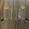 Green Bay Packers Mini Football Helmet Visor Shield Clear w/ Clips