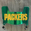 Green Bay Packers Mini Football Helmet Visor Shield Green Chrome Mirror w/ Clips