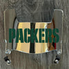 Green Bay Packers Mini Football Helmet Visor Shield Silver Chrome Mirror w/ Clips