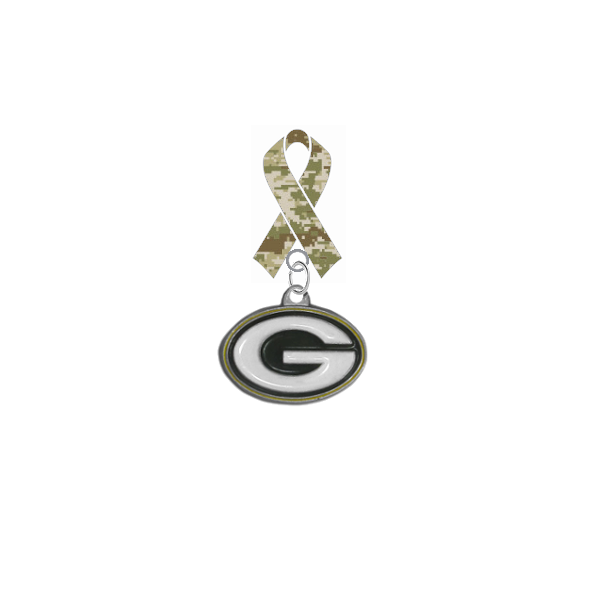Green Bay Packers NFL Salute to Service Military Appreciation Camo Ribbon Lapel Pin