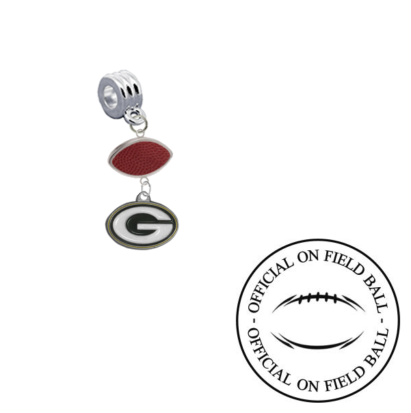 Green Bay Packers On Field Football Universal European Bracelet Charm (Pandora Compatible)