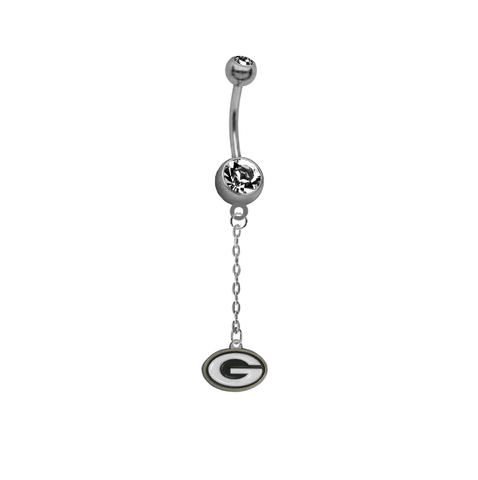 Green Bay Packers Chain NFL Football Belly Button Navel Ring