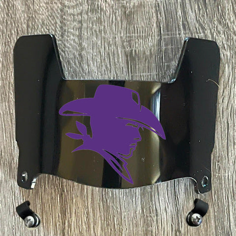 Hardin-Simmons Cowboys Mini Football Helmet Visor Shield Black Dark Tint w/ Clips