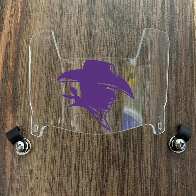 Hardin-Simmons Cowboys Mini Football Helmet Visor Shield Clear w/ Clips