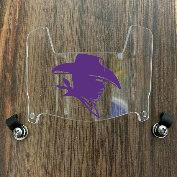 Hardin-Simmons Cowboys Mini Football Helmet Visor Shield Clear w/ Clips