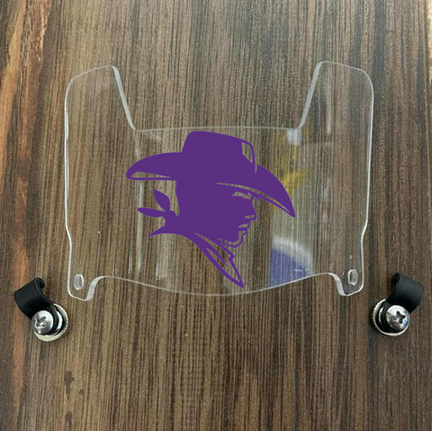 Hardin-Simmons Cowboys Mini Football Helmet Visor Shield Clear w/ Clips